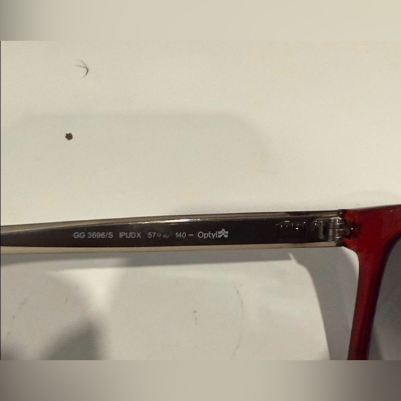 GUCCI GG 3696/S Burgundy Oversized Square Sunglasses 57-16 VGUC - Picture 4 of 4